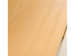 Mesa de comedor rectangular en madera de 6 plazas natural
