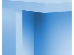 Mesa de comedor rectangular tablero laminado 3cm azul cornih 90x120