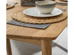 Mesa de comedor rectangular 120 cm en madera maciza de roble Kundy