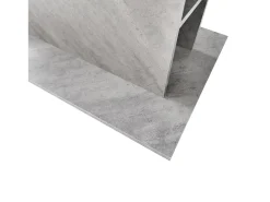 Mesa de comedor rectangular - Mesa de comedor gris con almacenaje y tablero regulable - para comedor y salón