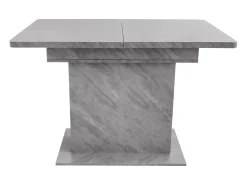 Mesa de comedor rectangular - Mesa de comedor gris con almacenaje y tablero regulable - para comedor y salón