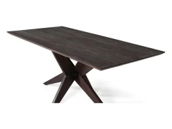 Mesa de comedor rectangular en madera de mango wengué 180cm