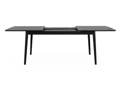 Mesa de comedor rectangular extensible de 6-8 plazas negro