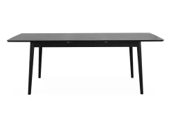 Mesa de comedor rectangular extensible de 6-8 plazas negro