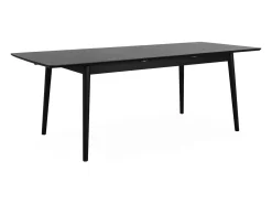 Mesa de comedor rectangular extensible de 6-8 plazas negro