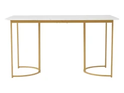 Mesa de comedor rectangular – 140x80 cm, Base de metal, Elegante