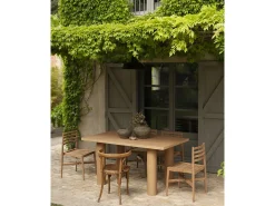 Mesa de comedor rectangular de microcemento en tono terracota DECOWOOD de 200x75cm - LUCÍA - DECOWOOD