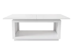Mesa de comedor rectangular extensible 140/180 x 70 cm, blanca – Para 4 a 6 personas