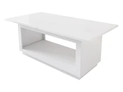 Mesa de comedor rectangular extensible 140/180 x 70 cm, blanca – Para 4 a 6 personas