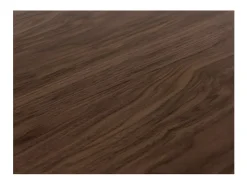 Mesa de comedor rectangular Evy 160 cm de madera oscura y metal antracita