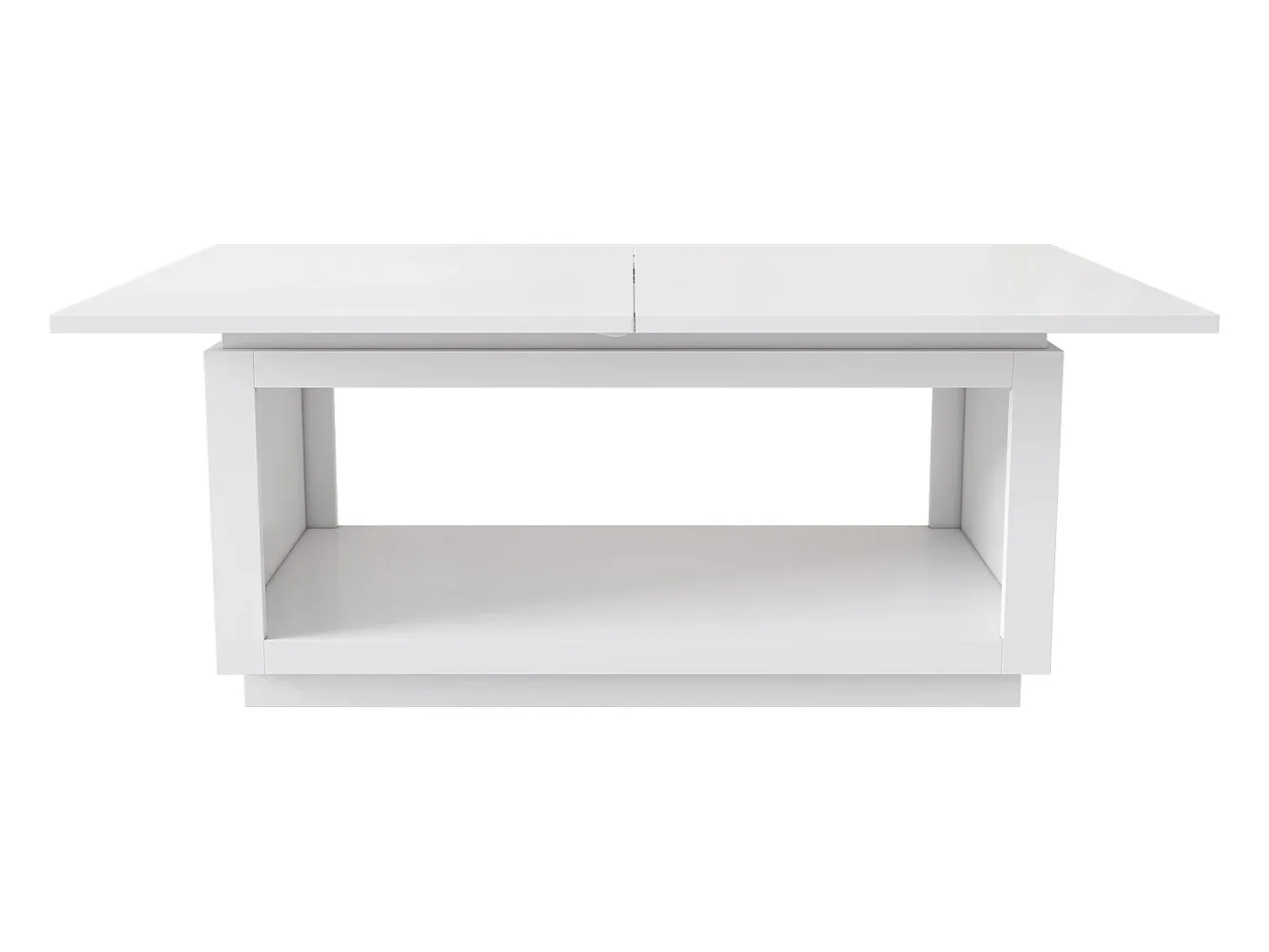 Mesa de comedor rectangular extensible para 6-8 personas en MDF blanco - 140/180x70x76,5cm