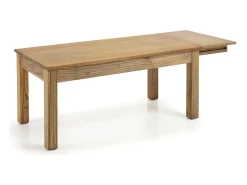 Mesa de comedor rectangular extensible en madera maciza natural de Mindy Mazari 180/230/280 cm
