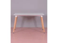 Mesa de comedor rectangular (120x80) - Fox - Blanco