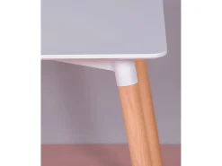 Mesa de comedor rectangular (120x80) - Fox - Blanco