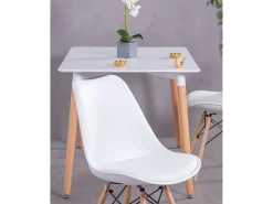 Mesa de comedor rectangular (120x80) - Fox - Blanco