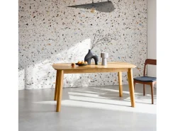 Mesa de comedor rectangular y extensible, 160 - 210cm natural