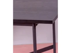 Mesa de comedor rectangular en madera de roble (140x80) - Blackstorm - Negro