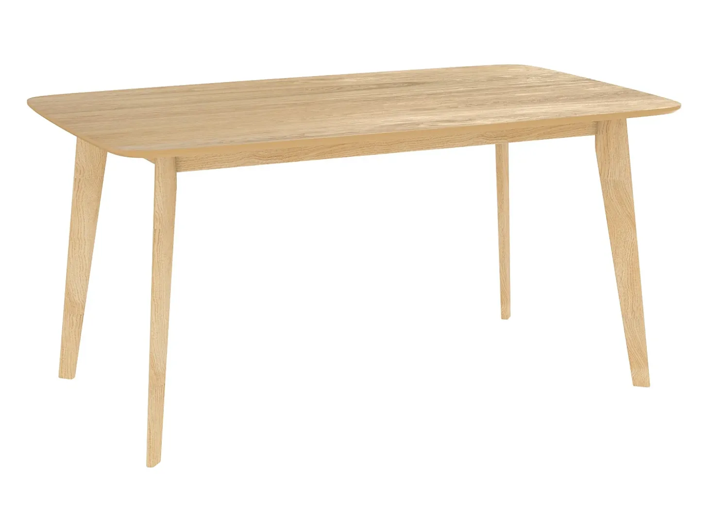 Mesa de comedor rectangular de madera clara, 6 personas - Oman