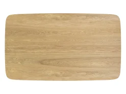 Mesa de comedor rectangular de madera clara, 6 personas - Oman