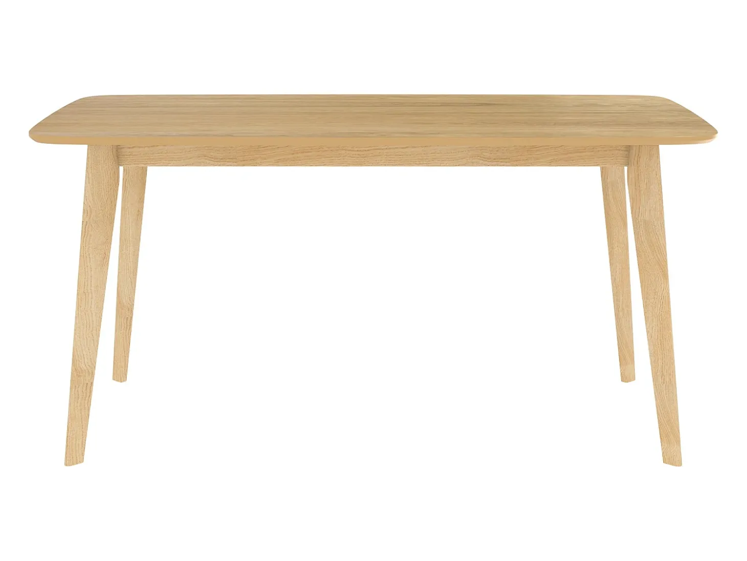Mesa de comedor rectangular de madera clara, 6 personas - Oman