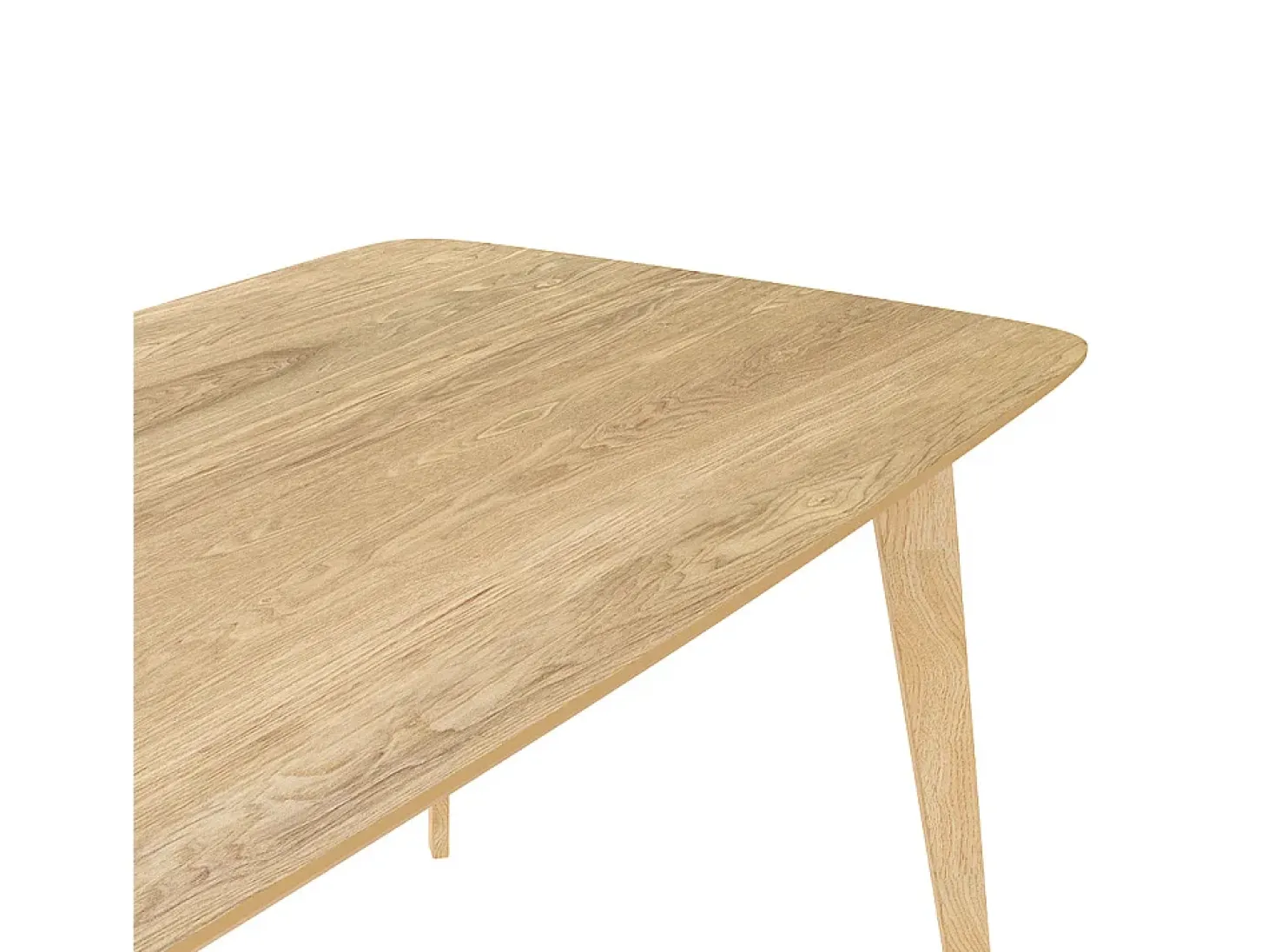 Mesa de comedor rectangular de madera clara, 6 personas - Oman
