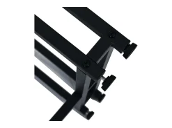 Mesa de comedor rectangular de 140 x 80 cm - patas negras y estructura metálica - tablero de MDF blanco