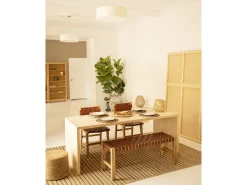 Mesa de comedor rectangular de madera de abeto maciza Decowood en tono natural de 160x75cm - TELVA - DECOWOOD