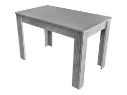 Mesa de comedor rectangular para 4 a 6 cubiertos - Madera maciza - 117 x 68 x 75 cm - Gris
