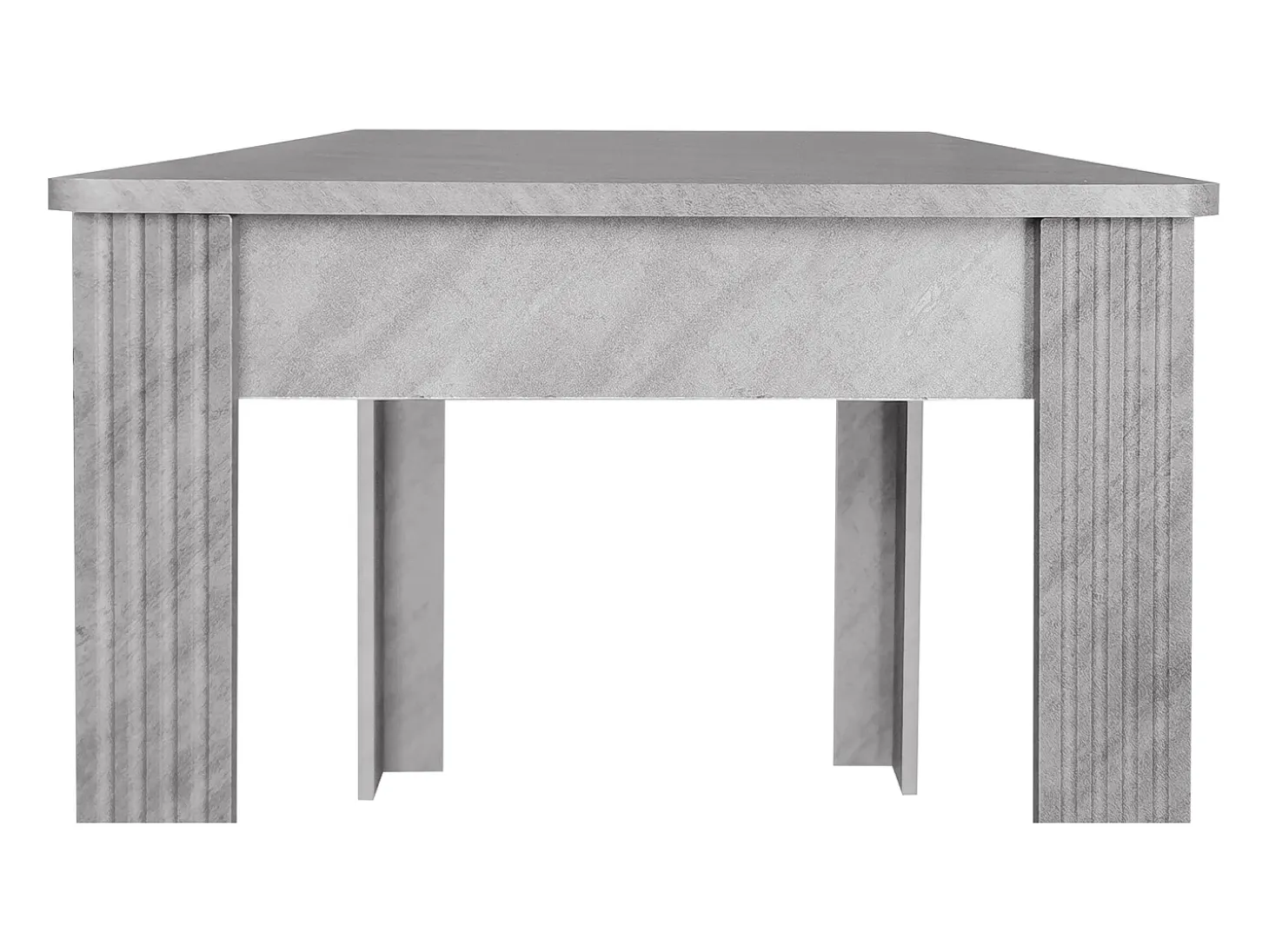 Mesa de comedor rectangular para 4 a 6 cubiertos - Madera maciza - 117 x 68 x 75 cm - Gris