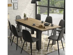 Mesa de comedor rectangular extensible Manchester - Fabricación francesa
