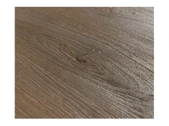 Mesa de comedor redonda Bozar de madera maciza 120 cm-Color Marrón