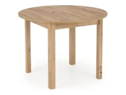 Mesa de comedor redonda 100cm extensible aspecto roble CARENE
