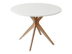 Mesa de comedor redonda 110cm Jubi Bold Blanca