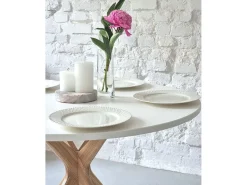 Mesa de comedor redonda 100cm Jubi Bold Blanca