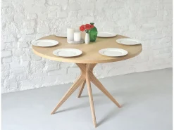 Mesa de comedor redonda 100cm Jubi Bold Fresno