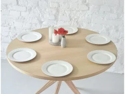 Mesa de comedor redonda 110cm Jubi Bold Fresno