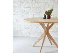 Mesa de comedor redonda 110cm Jubi Bold Fresno