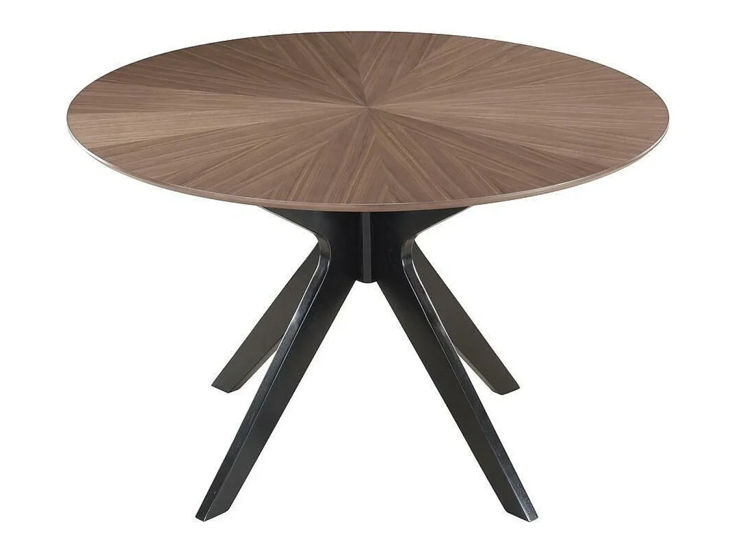 Mesa de comedor redonda de diseño en nogal 120 cm DIELLI