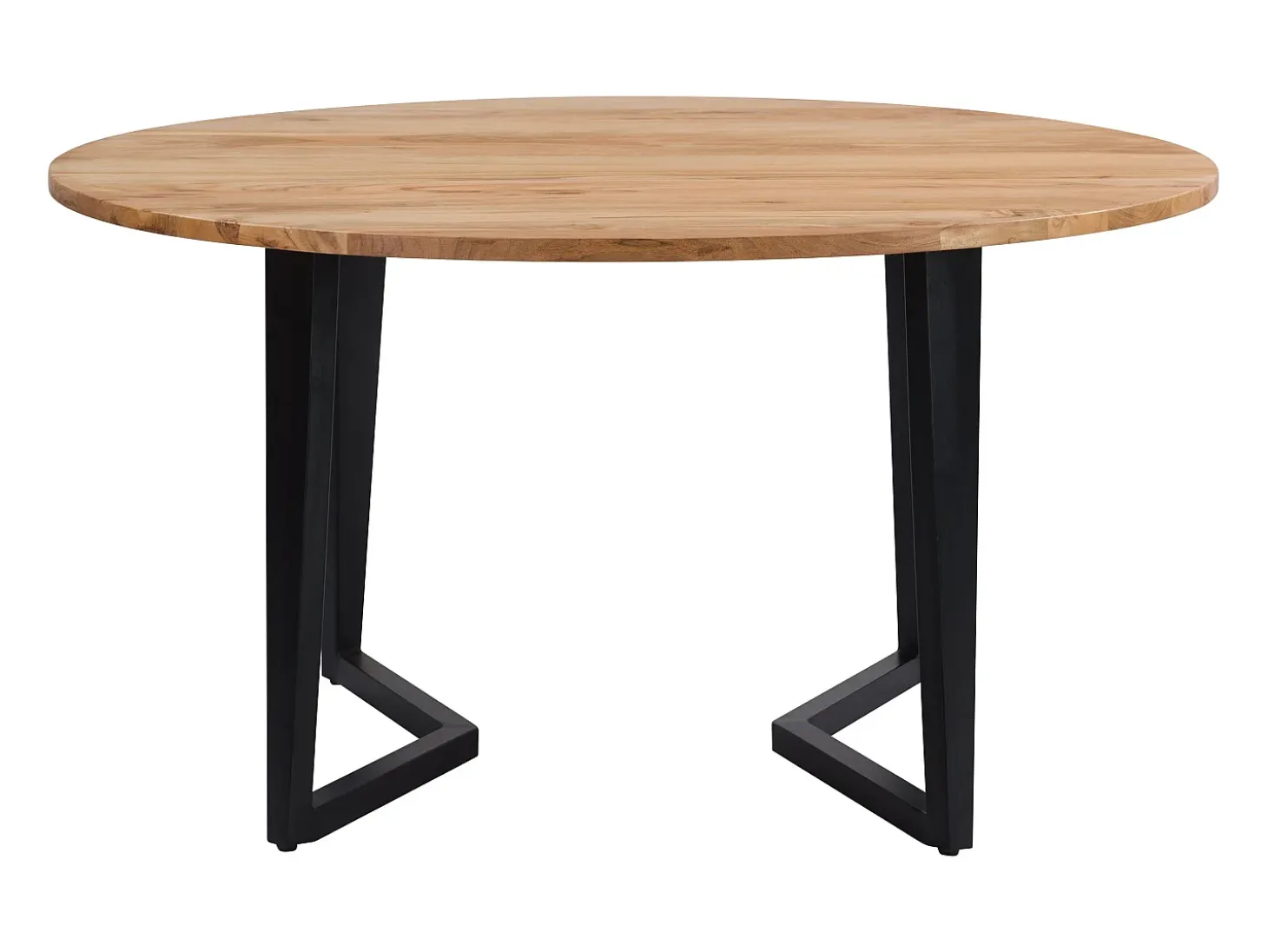 Mesa de comedor redonda de madera de acacia, 4/6 personas - Moorea