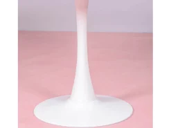 Mesa de comedor redonda de diseño (100cm) - Stratus - Blanco