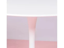 Mesa de comedor redonda de diseño (100cm) - Stratus - Blanco
