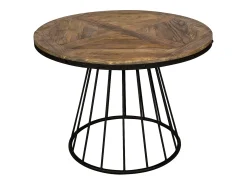 Mesa de comedor redonda de madera de cedro, 5 personas - Pralus