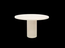 Mesa de comedor redonda de microcemento en tono terracota DECOWOOD de Ø140x75cm - LUCÍA - DECOWOOD