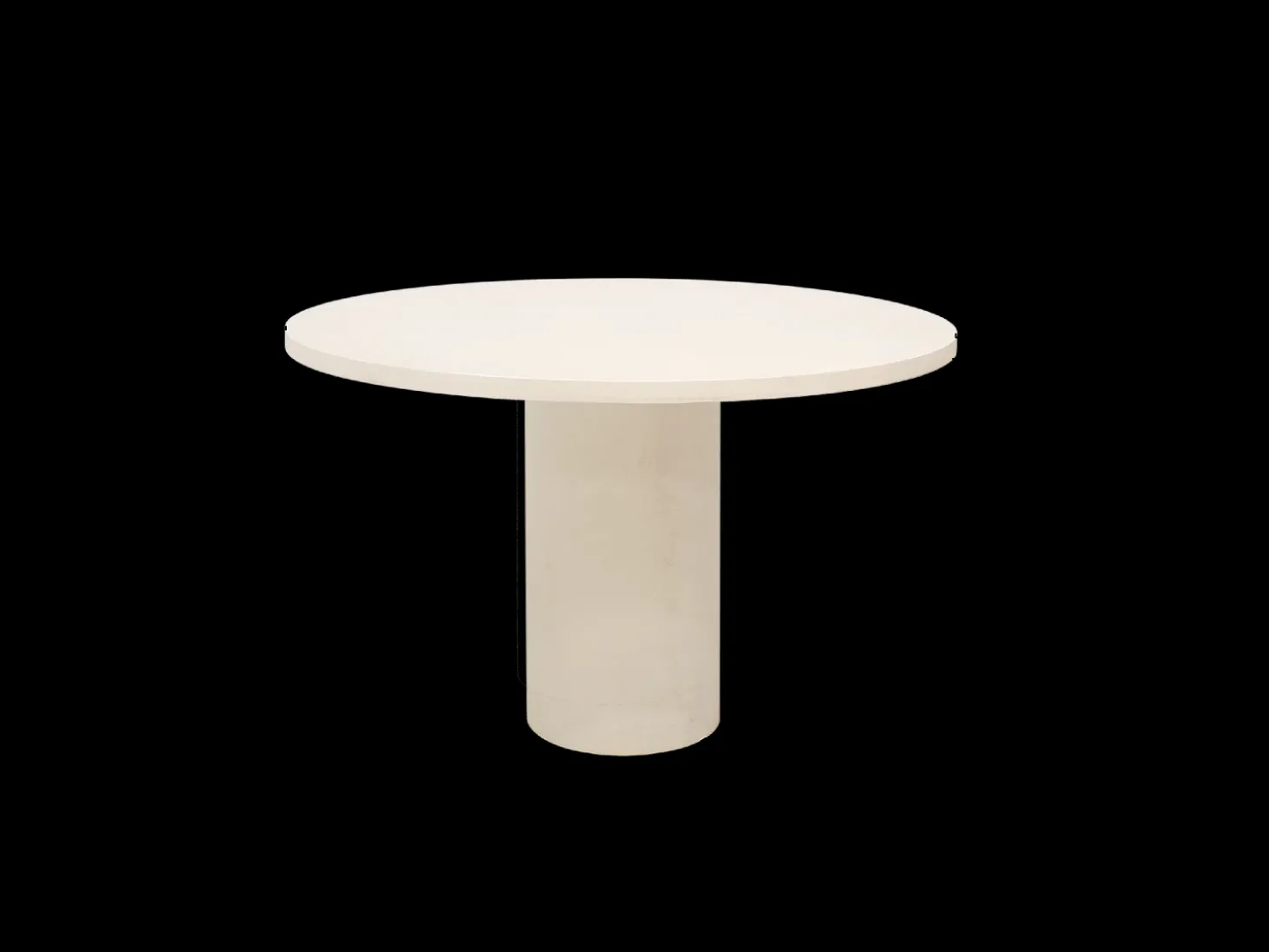 Mesa de comedor redonda de microcemento en tono terracota DECOWOOD de Ø140x75cm - LUCÍA - DECOWOOD