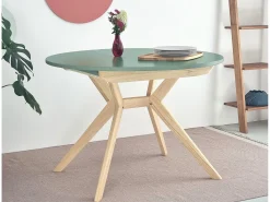 Mesa de comedor redonda extensible 110cm Biju Blanca