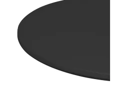 Mesa de comedor redonda TULIPS, acabado negro mate lacado, diámetro de 100 cm para 4-5 personas