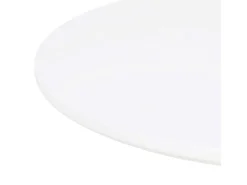 Mesa de comedor redonda TULIPS, diámetro de 100 cm, acabado blanco mate lacado