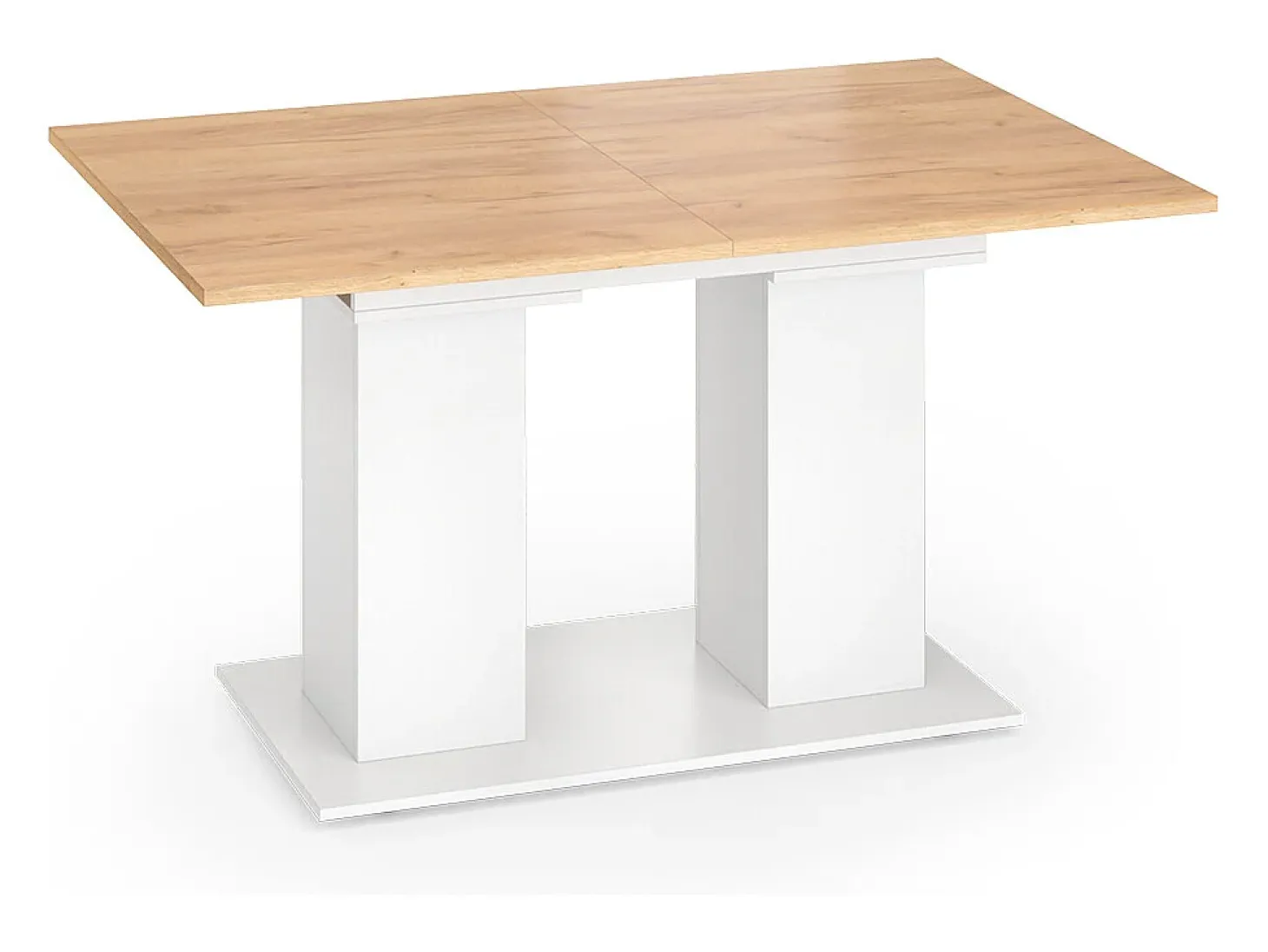 Mesa de comedor roble blanco/dorado 180x90x76 dix