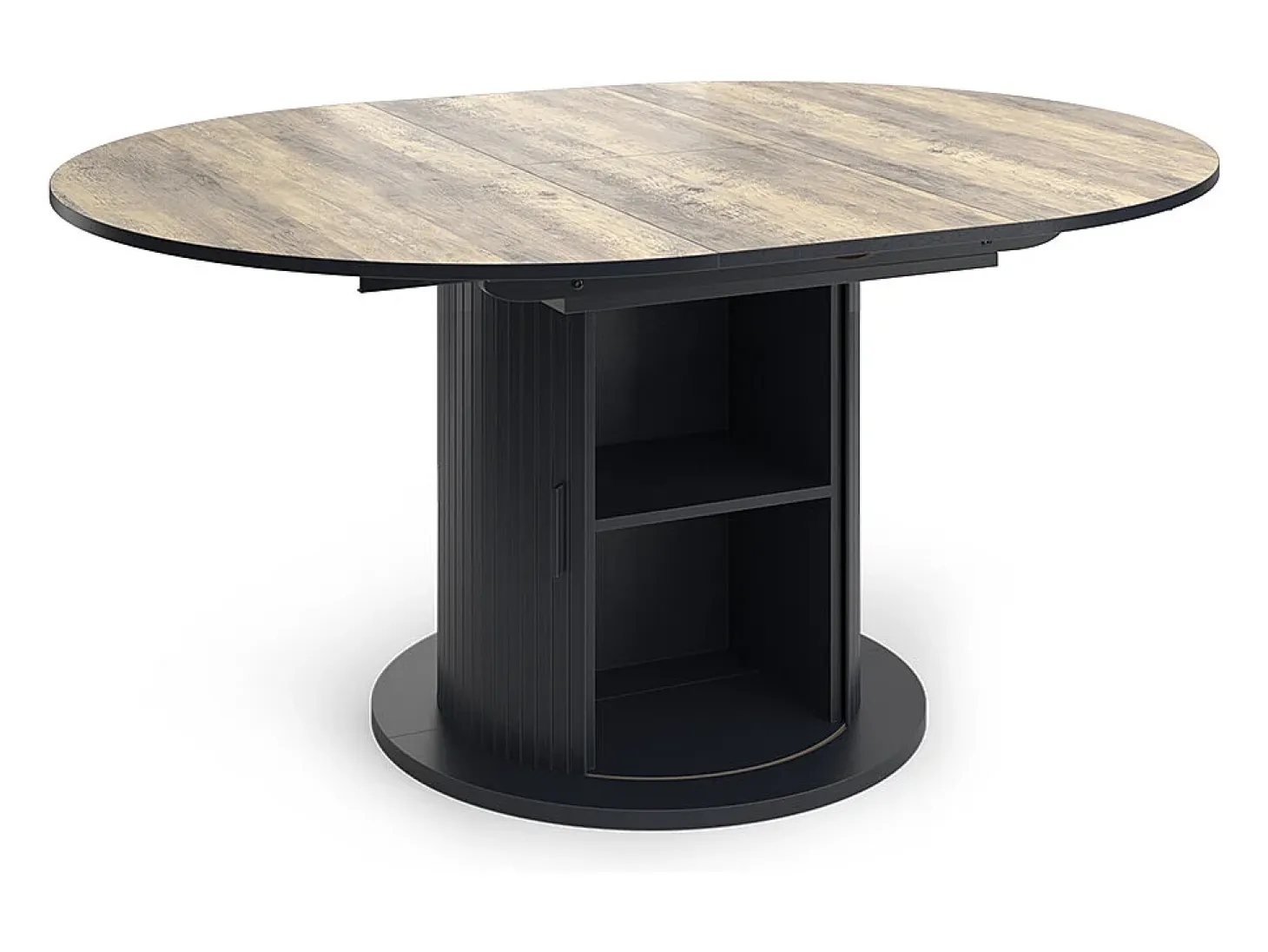 Mesa de comedor roble rústico/negro 160x0x76.2 tavero