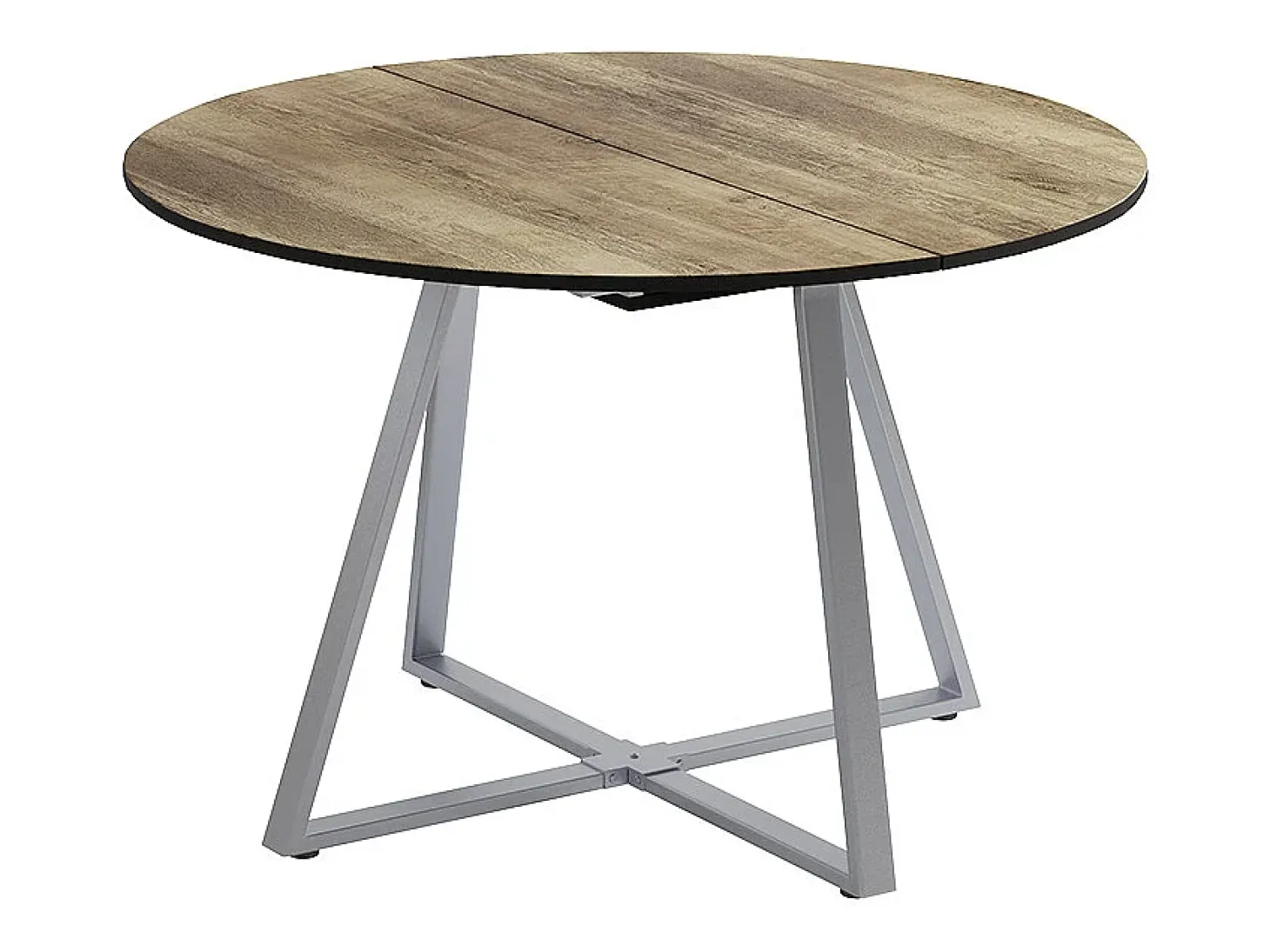 Mesa de comedor roble rústico/gris 120x120x75.8 loyd